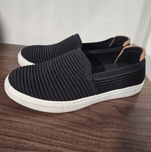 Kelly & Katie Black and White Slip-On Loafers